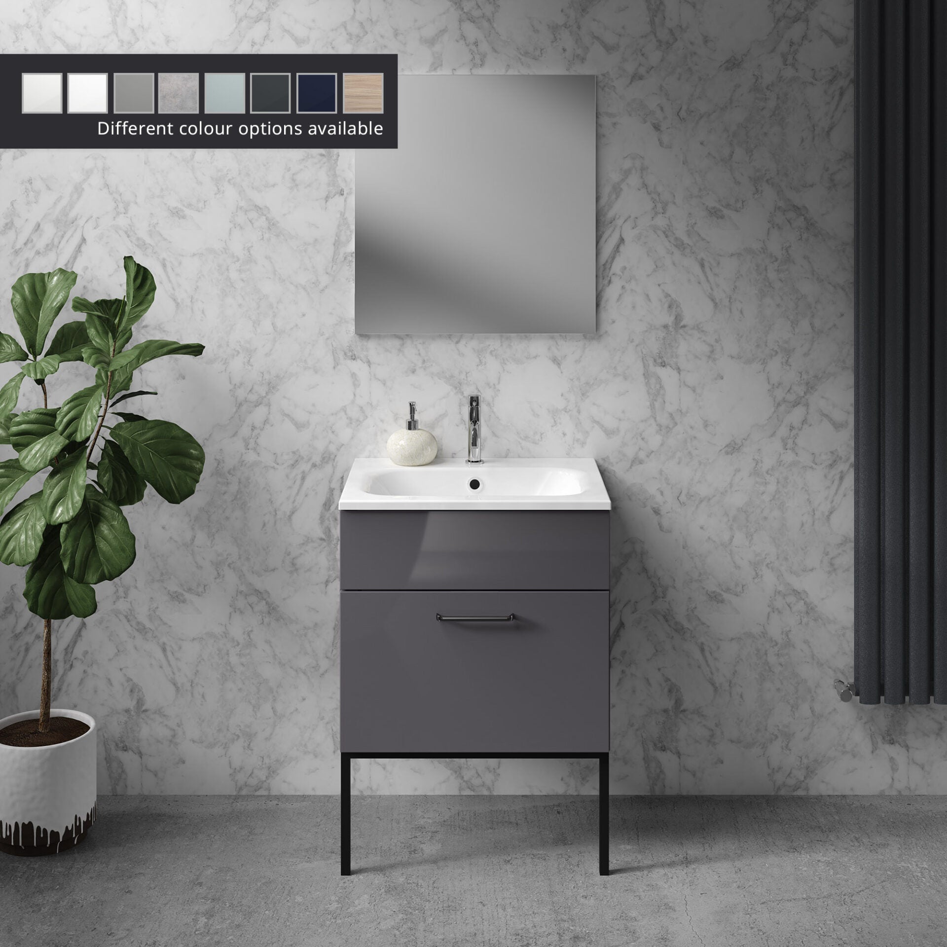 1 600mm Wide Vanity Units & Basin_V3 (FLAT)