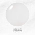 Gloss White Finish Stone Sample