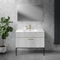 Morley Luxury Bathroom Vanity Unit 1000 - Concrete Pillar