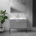 Morley Luxury Bathroom Vanity Unit 1000 - Gloss Graphite
