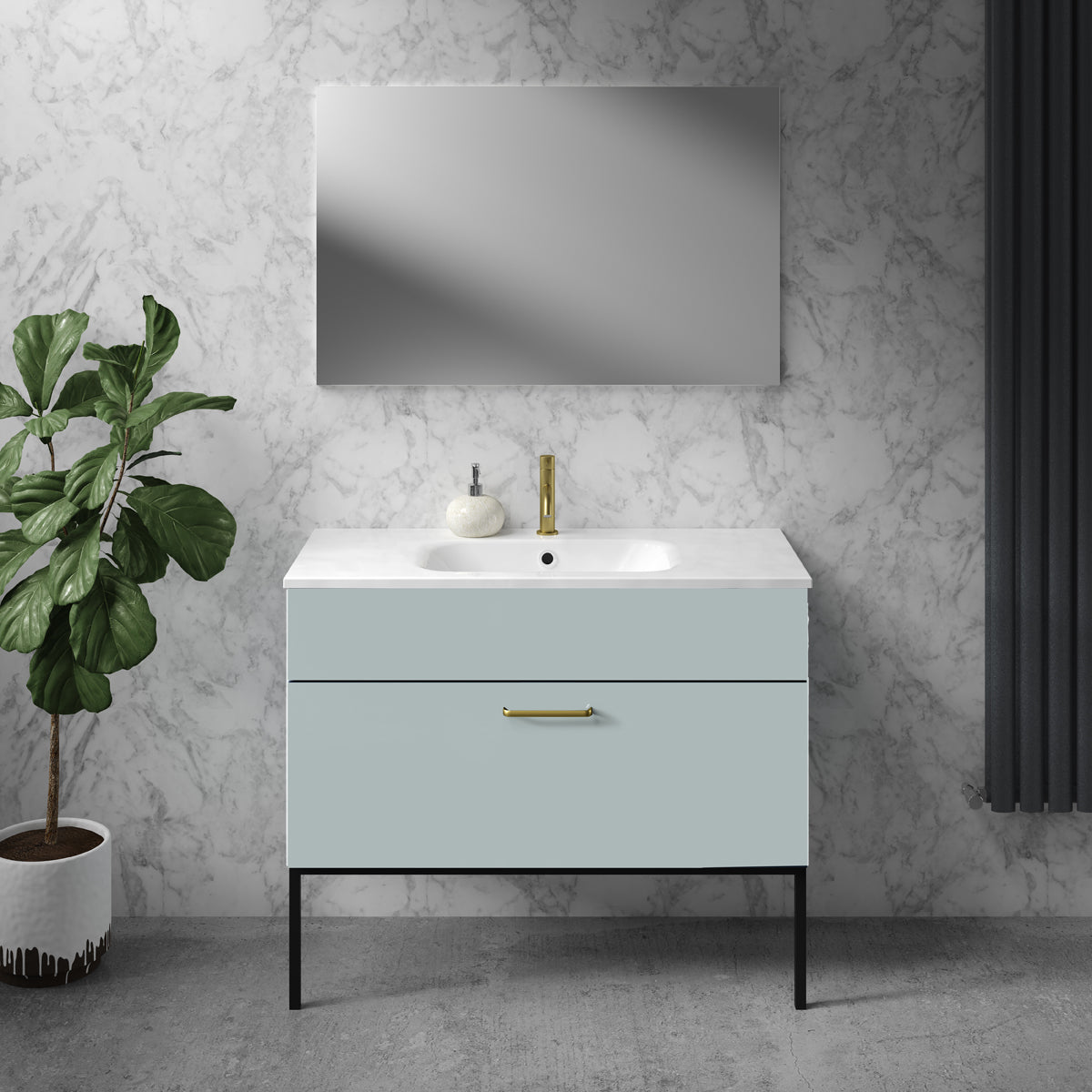 1000mm Wide Vanity Units _ocean green