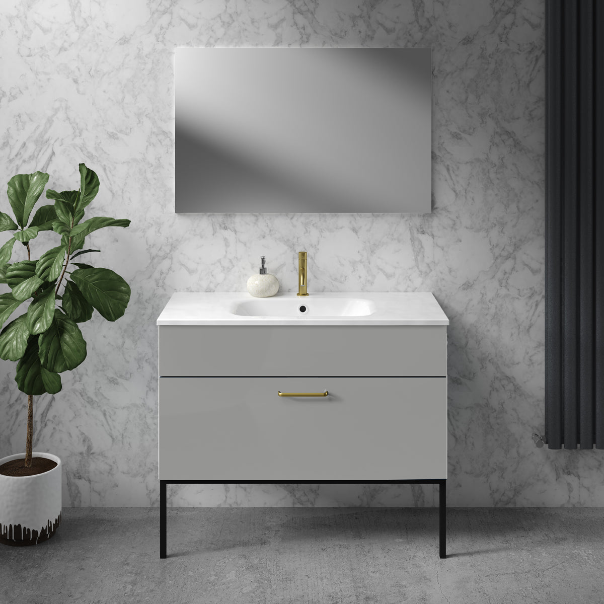 1000mm Wide Vanity Units _storm grey