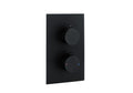 LBC Twin Outlet Thermostatic Shower Valve Matt Black