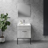 600mm Wide Vanity Units _ Basin_Concrete pillar