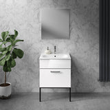 600mm Wide Vanity Units _ Basin_gloss white