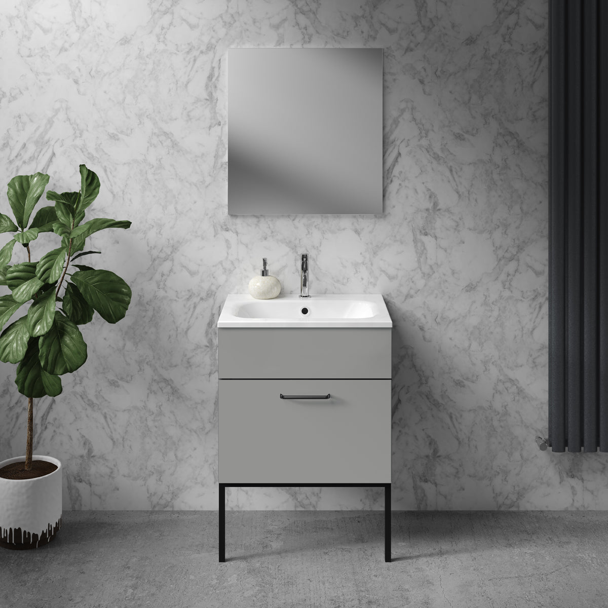 600mm Wide Vanity Units _ Basin_storm grey