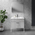 Morley Luxury Bathroom Vanity Unit 800 - Concrete Pillar