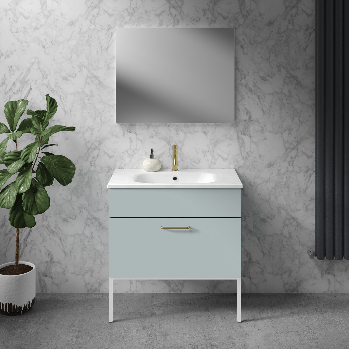 800mm Wide Vanity Units _ocean green