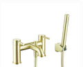 LBC Deck Mounted Bath Shower Mixer Tap Brushed Brass