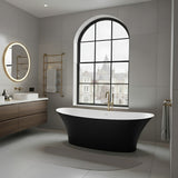 Davenport Bath in Painted Black External Finish and Gilpin Basins