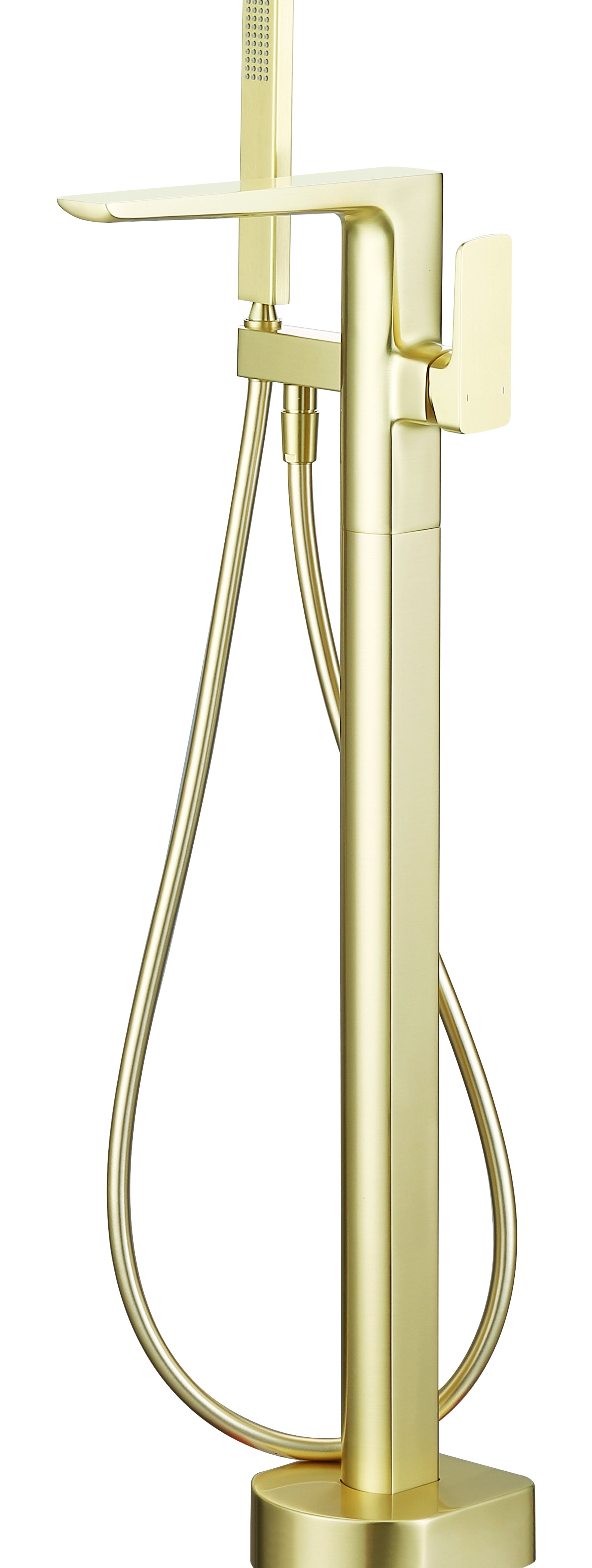 LBC Avant Floor Standing Bath Shower Mixer Tap - Brushed Brass