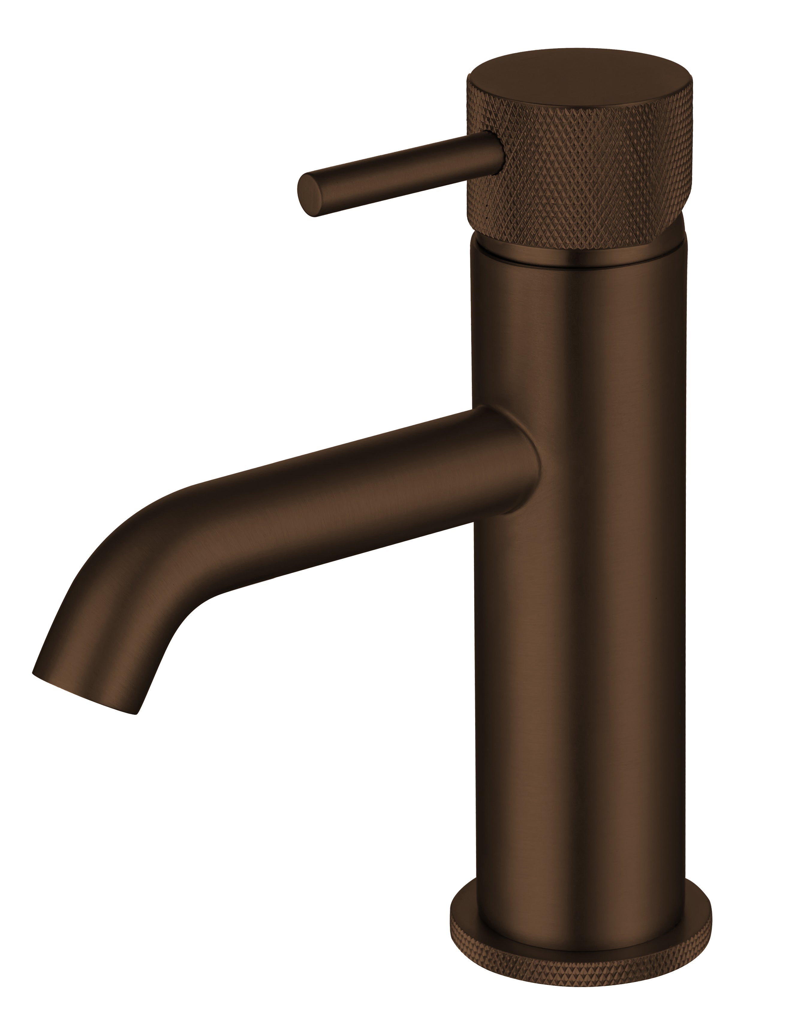 LBC Knurled Monobloc Mini Basin Mixer Tap - Brushed Bronze