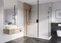 Moore Frameless Shower Panel – Matt Black