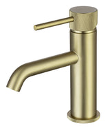 LBC Knurled Monobloc Basin Mixer Tap - Brushed Brass