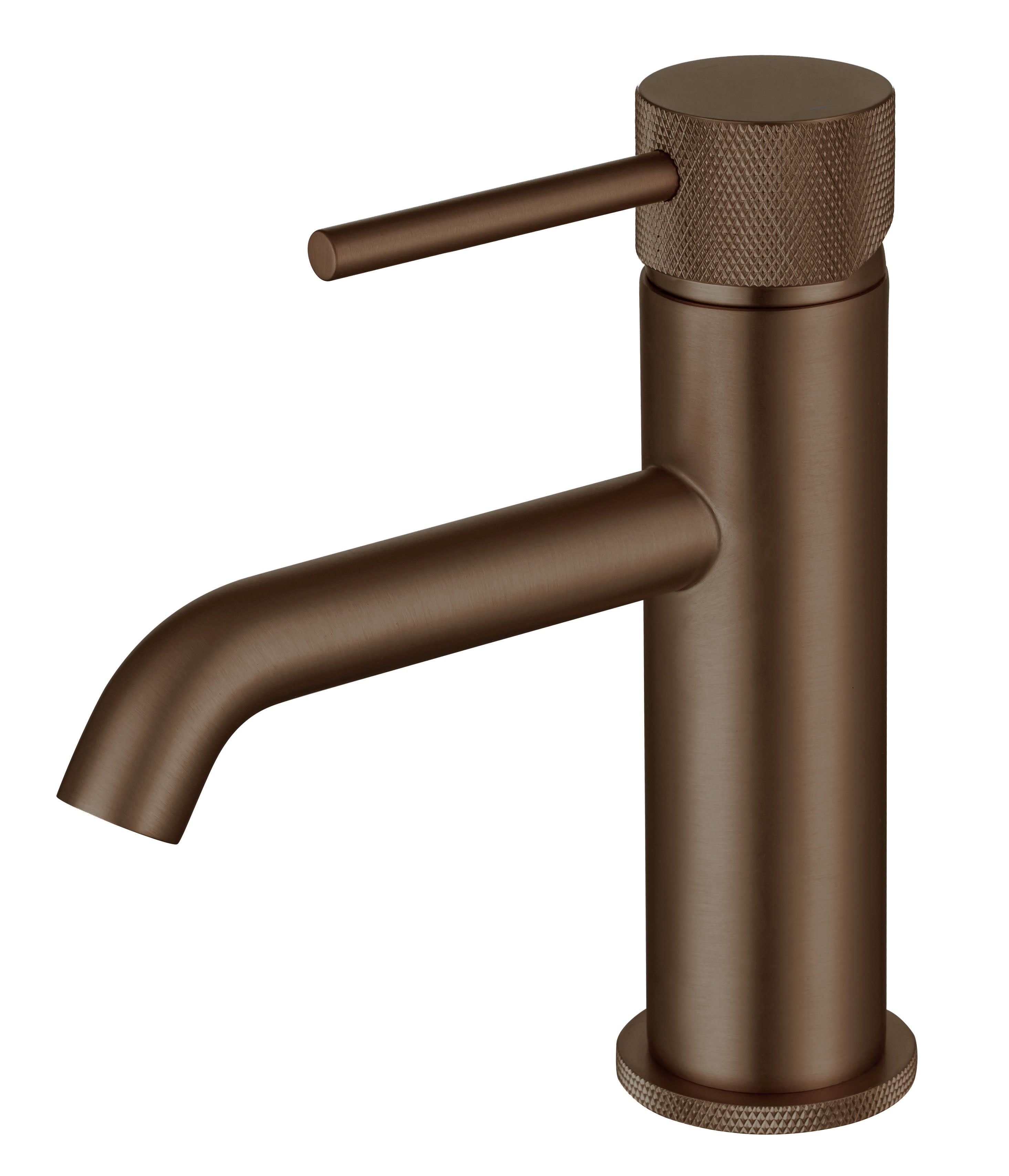 LBC Knurled Monobloc Basin Mixer Tap - Brushed Bronze