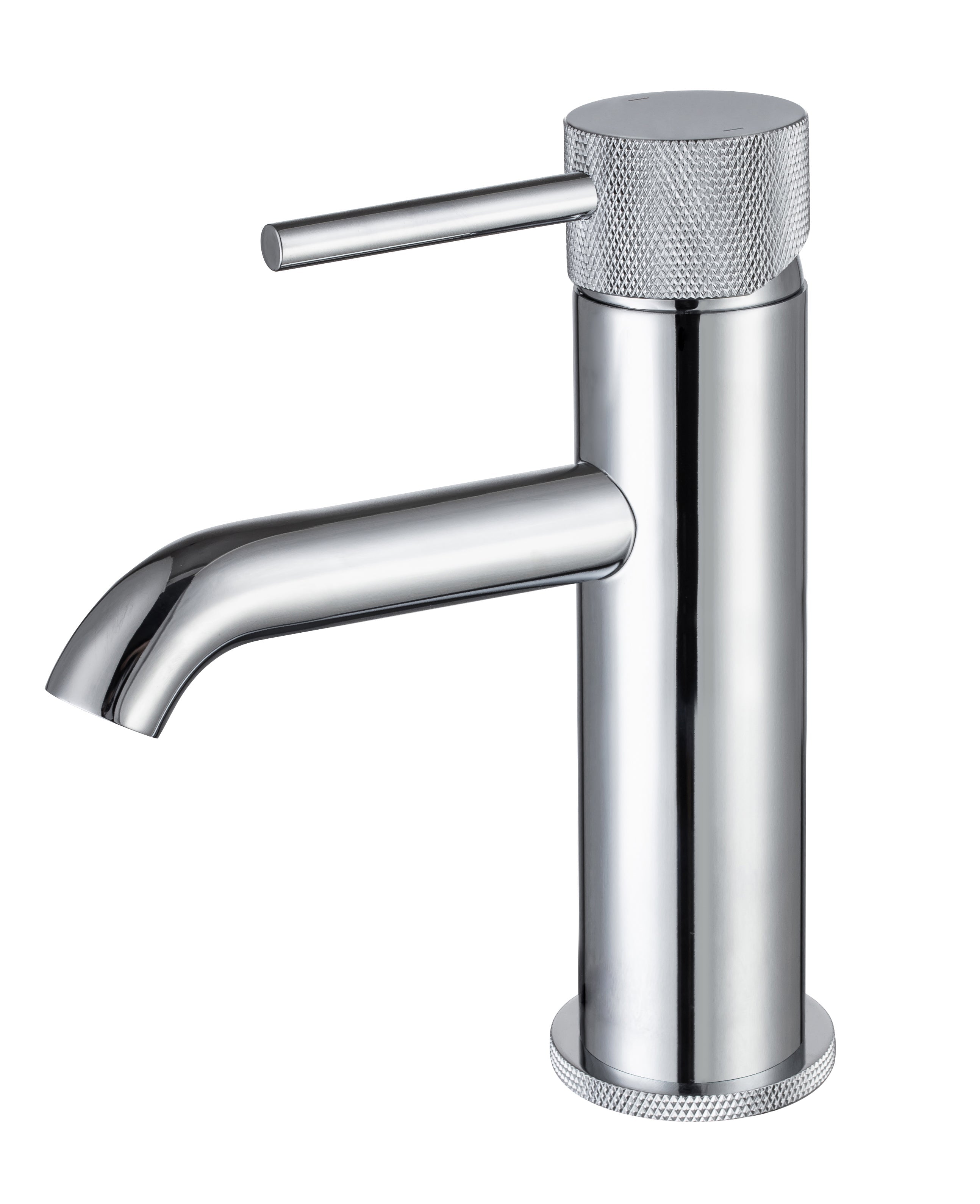 LBC Knurled Monobloc Basin Mixer Tap - Chrome