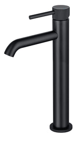 LBC Knurled Monobloc Tall Basin Mixer Tap - Matt Black