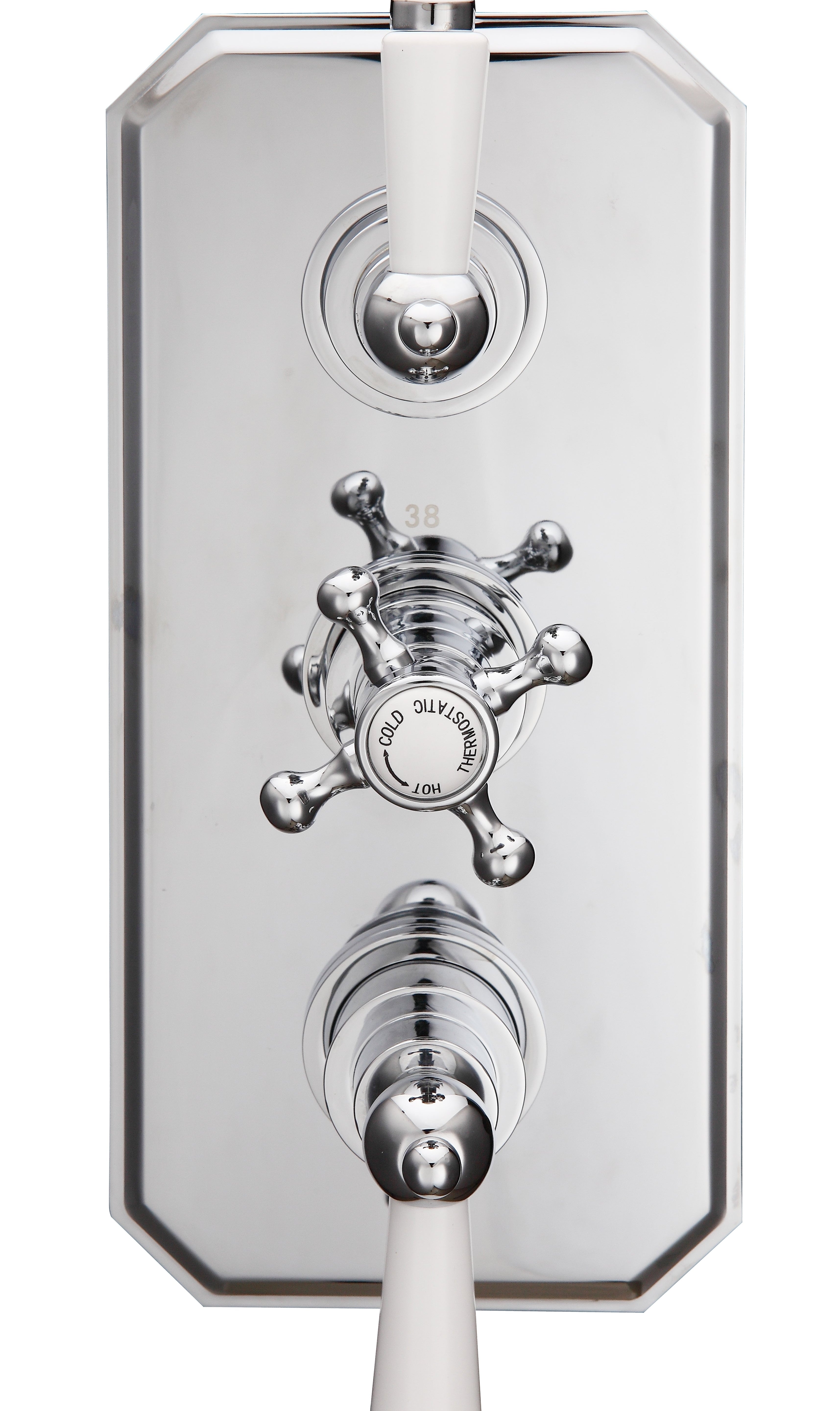 LBC Traditional Twin Outlet Concealed Thermostatic Shower Valve - Chrome