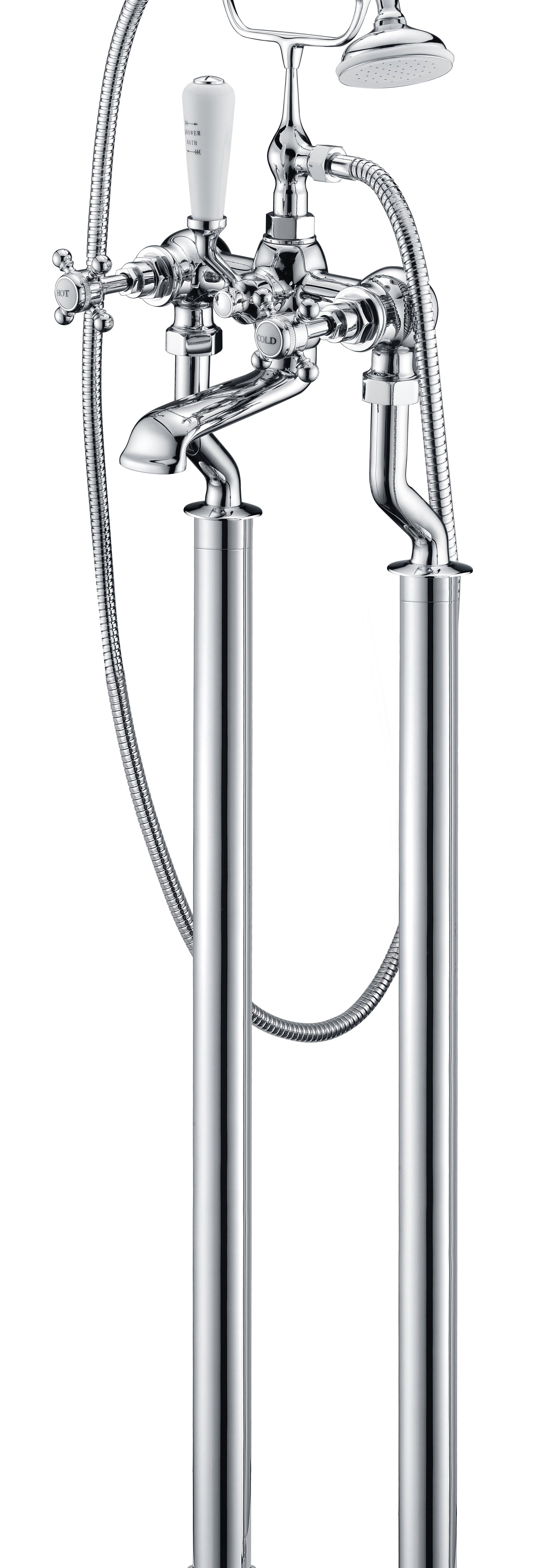 LBC Traditional Floorstanding Bath Shower Mixer - Chriome