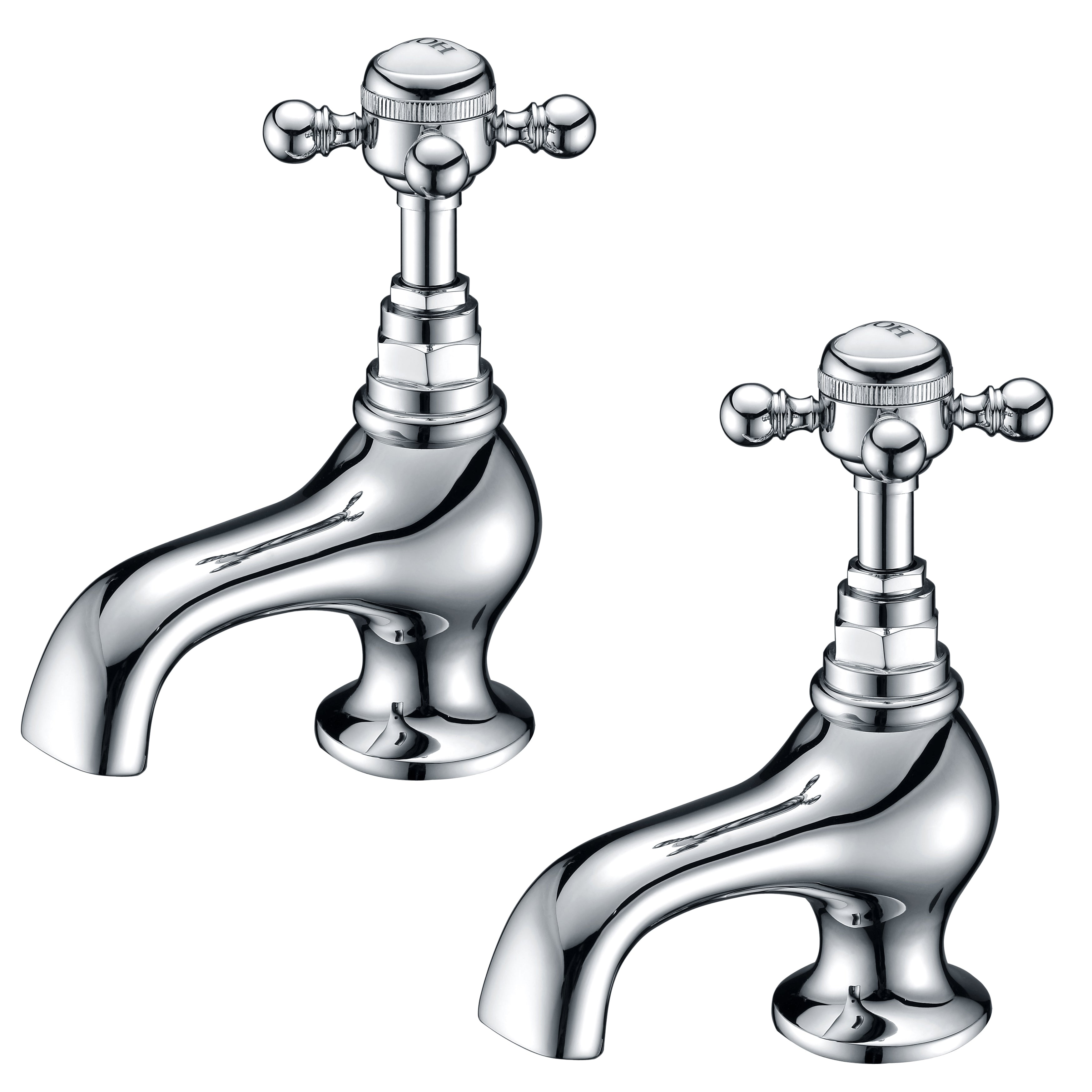 LBC Traditional Basin Taps - Chrome