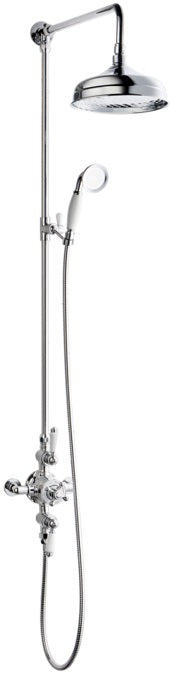 LBC Traditional Thermostatic 2 Way Shower Mixer System - Chrome
