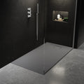 Turner Stone Texture Square Shower Tray 900 x 900 Matt Slate Grey