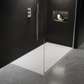 Turner Stone Texture Square Shower Tray 1000 x 1000 Matt White