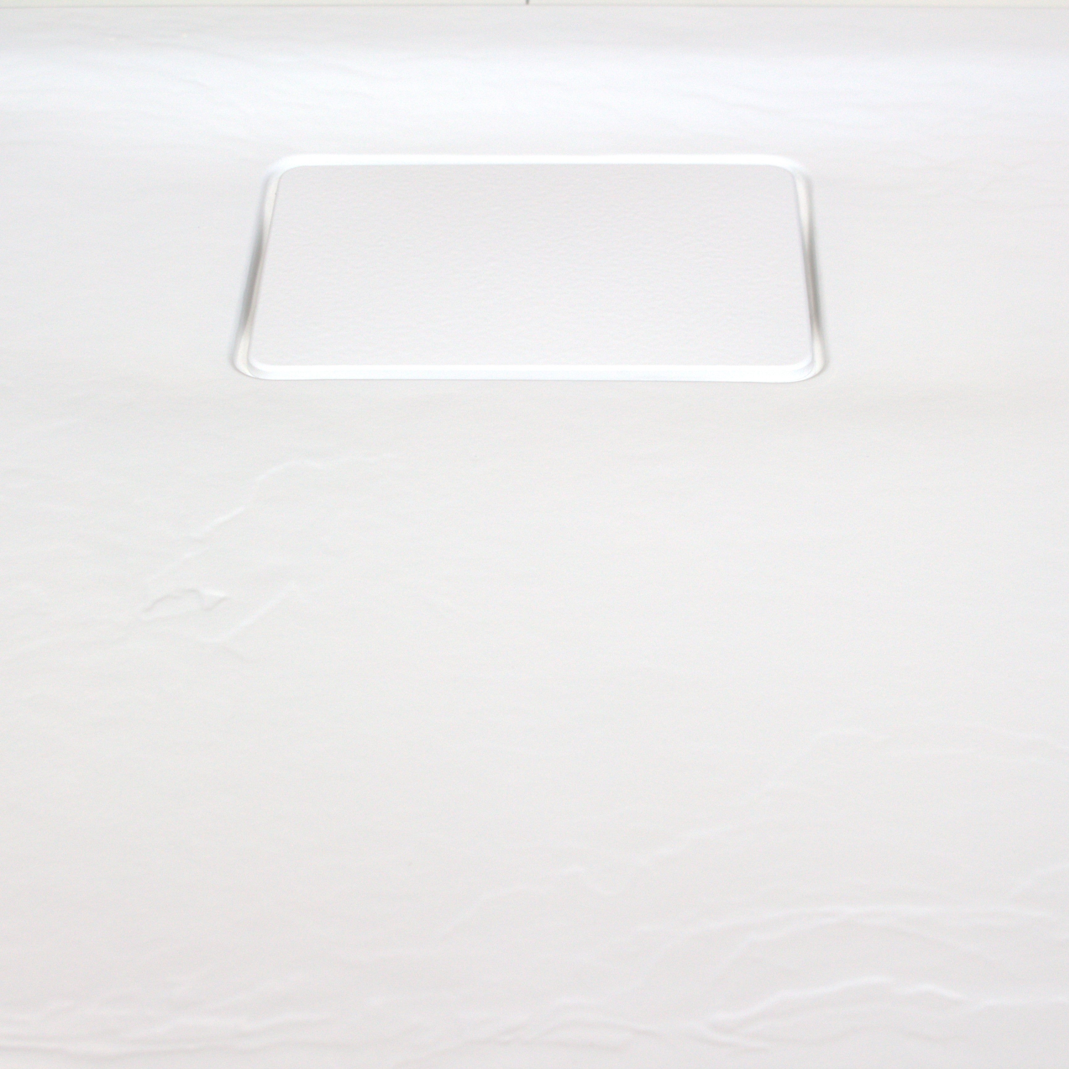 Turner Stone Texture Square Shower Tray 900 x 900 Matt White