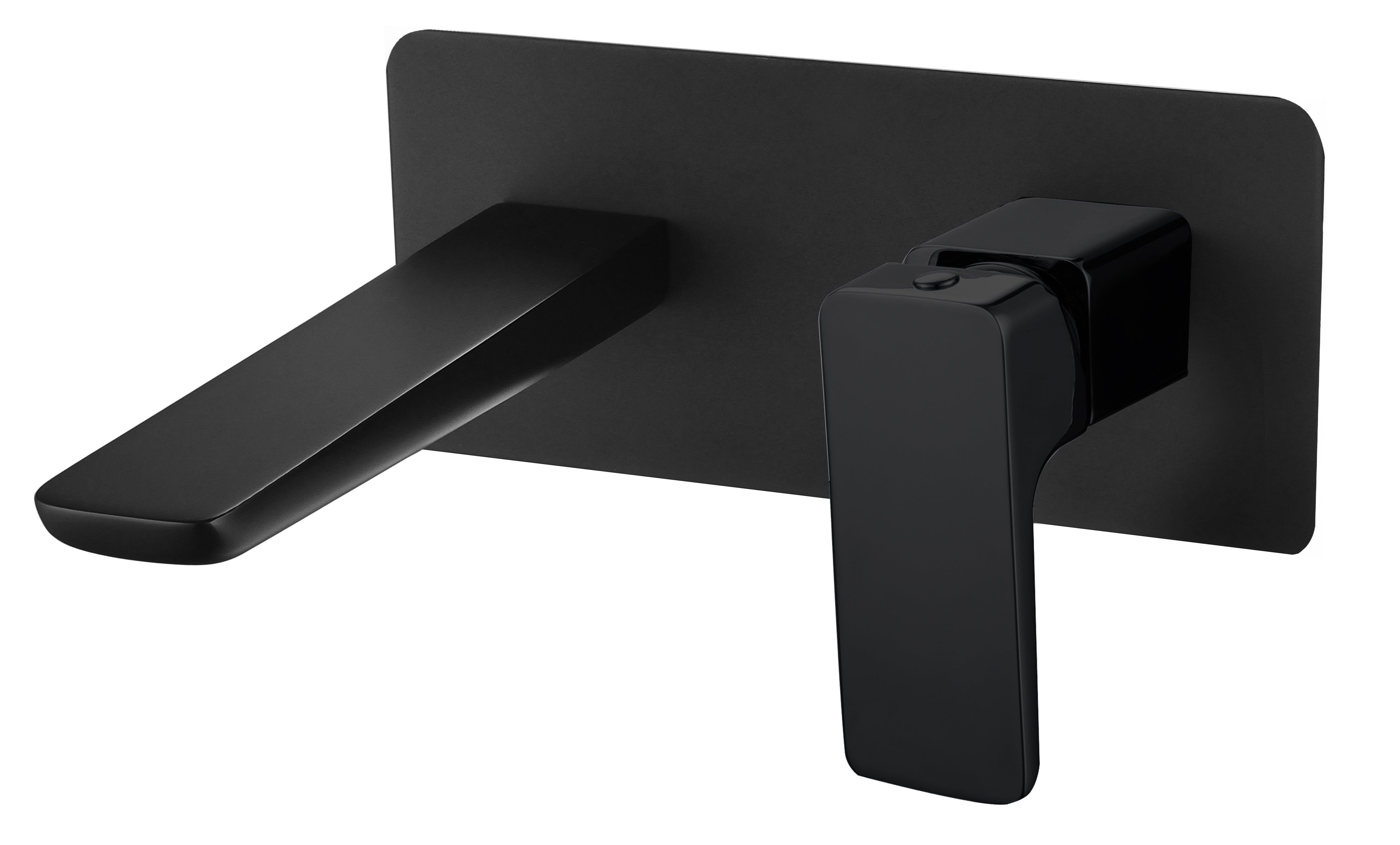 LBC Avant Wall Mounted Basin Mixer Tap - Matt Black