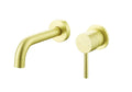 LBC Wall Mounted 2 Hole Basin Mixer Tap Brushed Brass