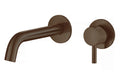 LBC Knurled Wall Mounted 2 Hole Basin Mixer Tap - Brushed Bronze