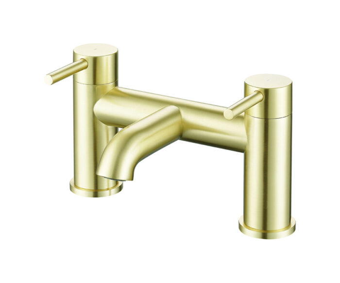 LBC Deck Mounted Bath Filler Brushed Brass