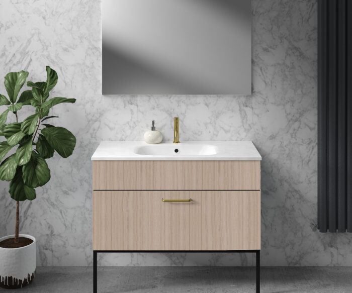 Morley Luxury Bathroom Vanity Unit 1000 - Driftwood