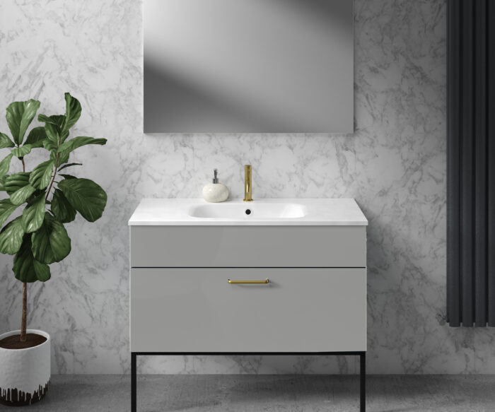 Morley Luxury Bathroom Vanity Unit 1000 - Storm Grey
