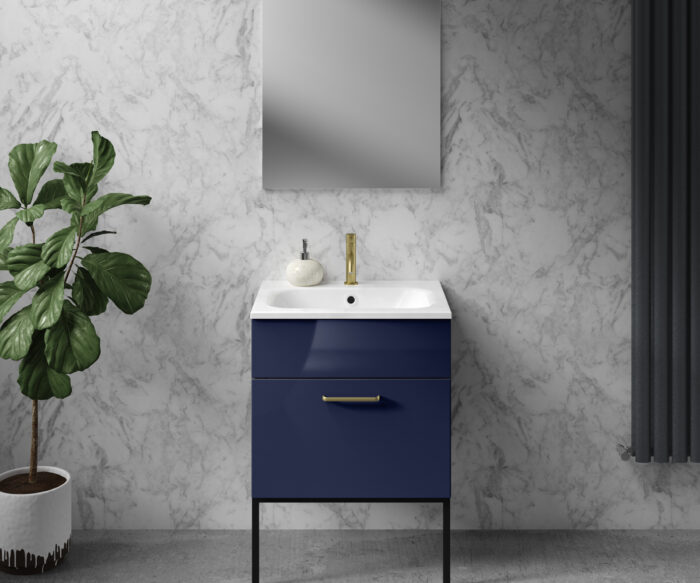 Morley Luxury Bathroom Vanity Unit 600 - Gloss Indigo