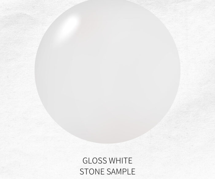 Gloss White Finish Stone Sample