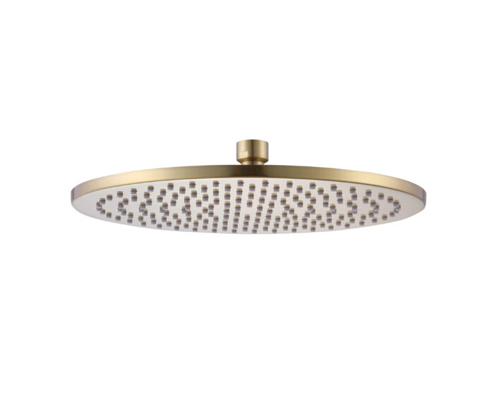 LBC Round Ultra Thin Shower Head Brushed Brass